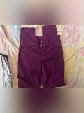 Tinseltown Girls' Plum High-Rise Jeans